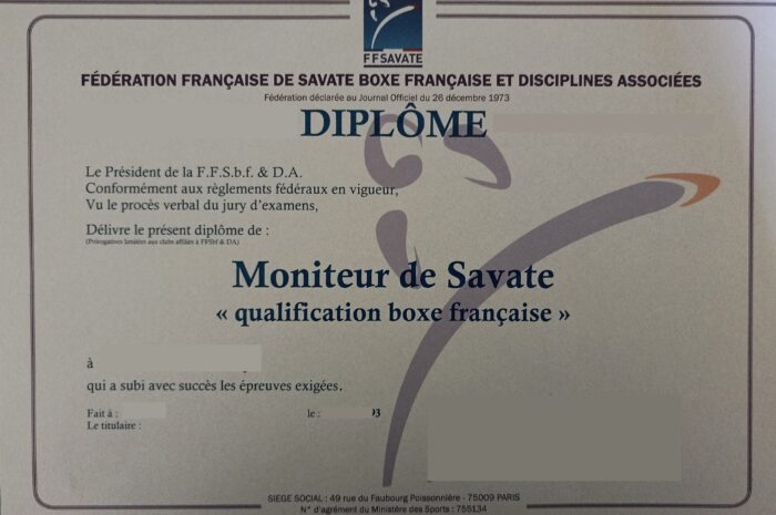 Examen Monitorat Savate Boxe Française et Forme 2022