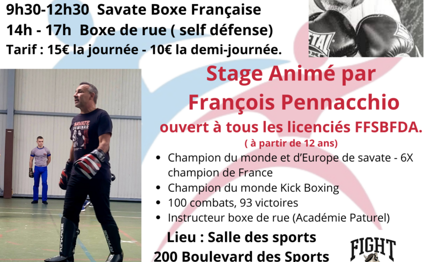 Stage de Savate Boxe Française et Boxe de Rue à Habas – 24 Mai 2025