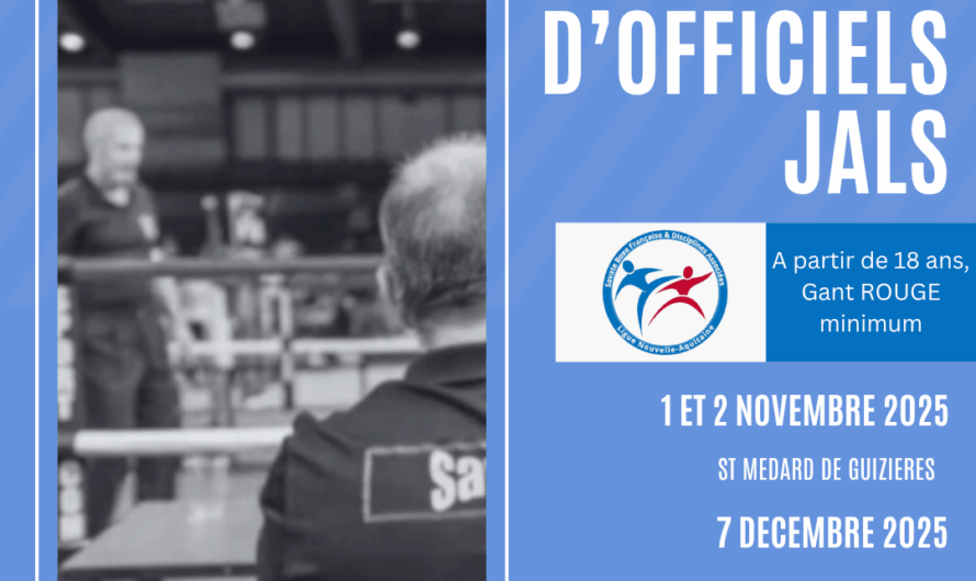Formation Juge Arbitre de Ligue saison 2025-2026